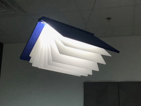 Acoustical Flying Book with Light