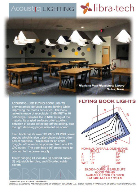 Acoustical Flying Book with Light