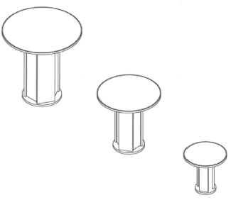 Display Nesting Tables - Round